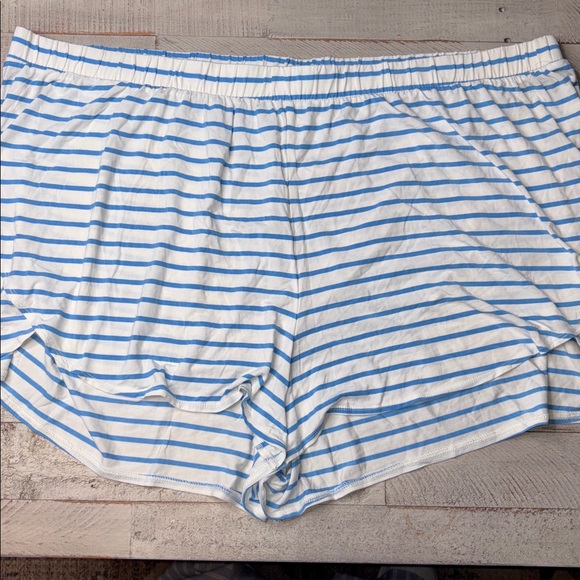 Old Navy Blue Stripe Lounge Women's Sunday Sleep Shorts Pajama 4X - Picture 3 of 14